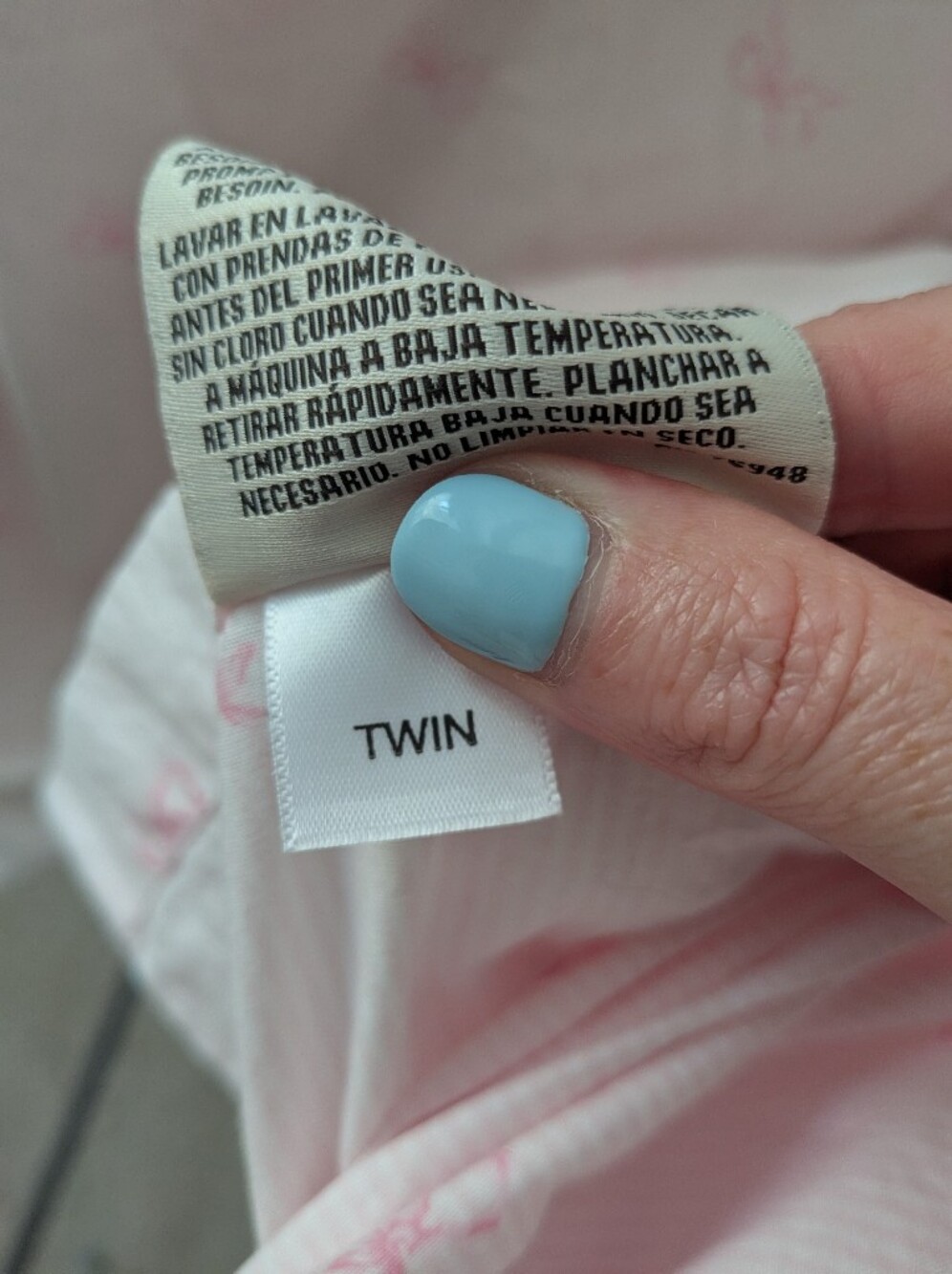 Laura Ashley Pink Ribbon Cotton Sheet Set - Twin - Picture 7 of 8